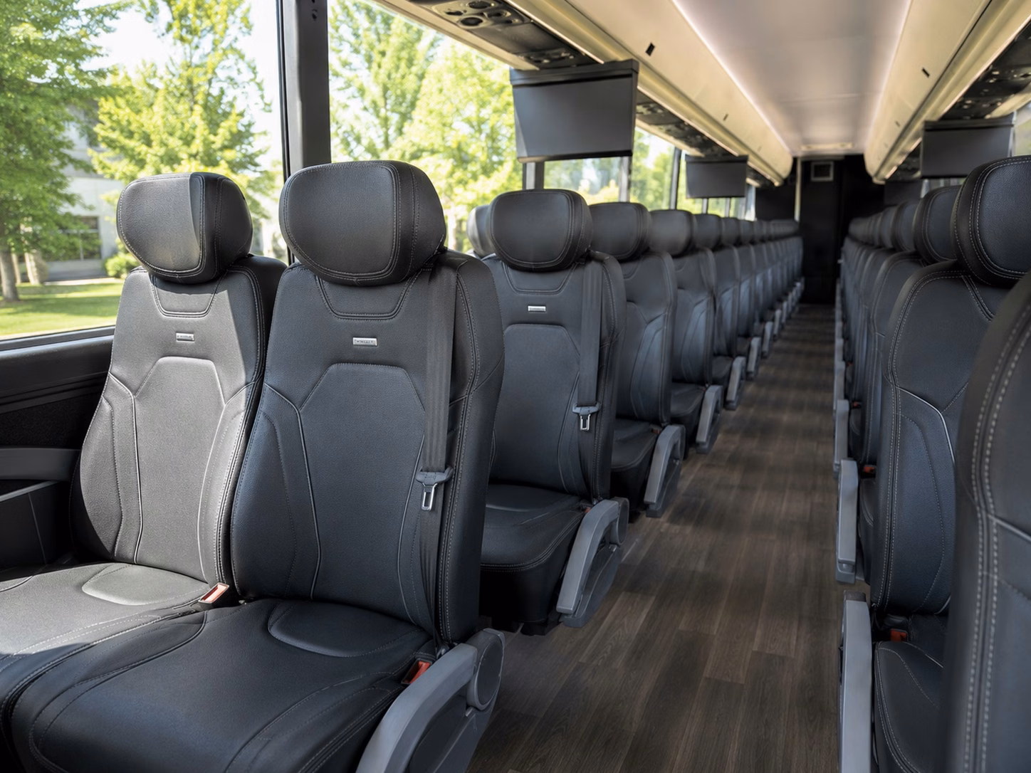 fresno charter bus rental interior